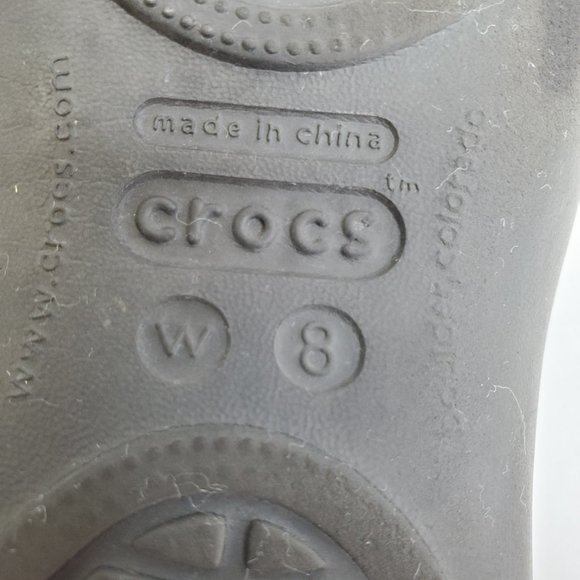 Crocs Thea Slingback Sandals Womens Size 8 Black Ballet Flats 11701 - Picture 8 of 9